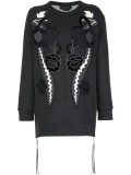 velvet patchwork sweatshirt