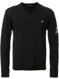 v neck fine knit jumper