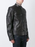 zipped leather jacket 