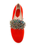 beads trim slippers 