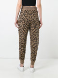 leopard print track pants