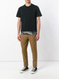 elasticated tapered trousers