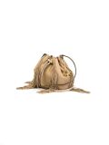 fringed bucket crossbody bag