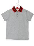 Web collar polo shirt