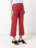 flared cropped trousers