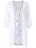 v neck printed blouse