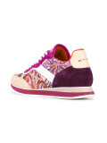 multiple prints lace-up sneakers