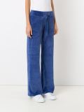 towel effect straight leg trousers