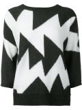 geometric intarsia jumper