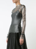 metallic mesh top 