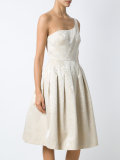 one shoulder jacquard Rogeria dress