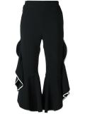 ruffled cropped trousers
