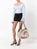 woven embroidered tote