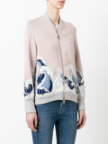 waves pattern bomber jacket
