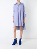 fluted tier hem shirt dress