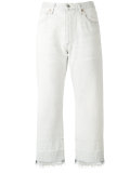 cropped straight jeans