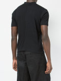 weave print funnel-neck T-shirt