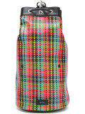 checked bucket backpack 