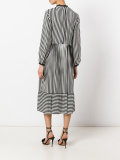 striped flared dress