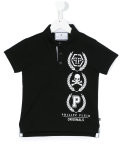 skull print polo shirt 