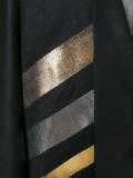 metallic striped poncho
