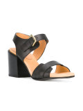 chunky heel buckled sandals