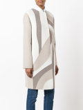 patchwork single breasted coat 