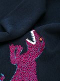 embroidered dinosaur scarf