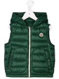 zip up padded sleeveless jacket 