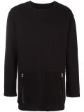 zipped mesh pocket sweatshirt 