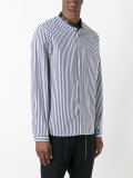 neck detail striped shirt