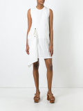 drawstring gathered dress