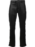 button knee leather pants