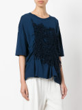 gathered front T-shirt 
