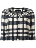 checked cropped jacket 