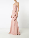 long ruffle detail dress 