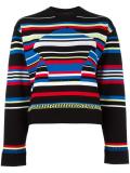 striped Medusa Head motif jumper