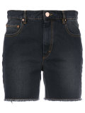 pocket-logo denim shorts