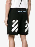 diagonal spray print shorts