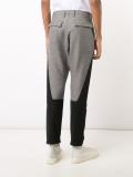 skinny cropped bicolour trousers