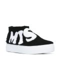 contrast detail hi-top sneakers