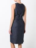 belted denim dress