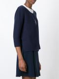 garter stitch puff sleeve cardigan