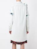 ruffled detail denim shirt