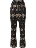 floral embroidered trousers