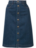 stonewashed denim skirt