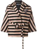 embellished striped trench