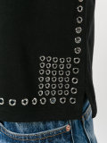 eyelet embellished T-shirt