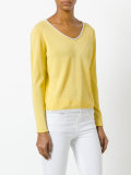 contrast trim sweatshirt 