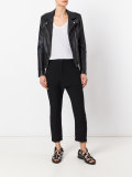 High-waisted raw edge trousers